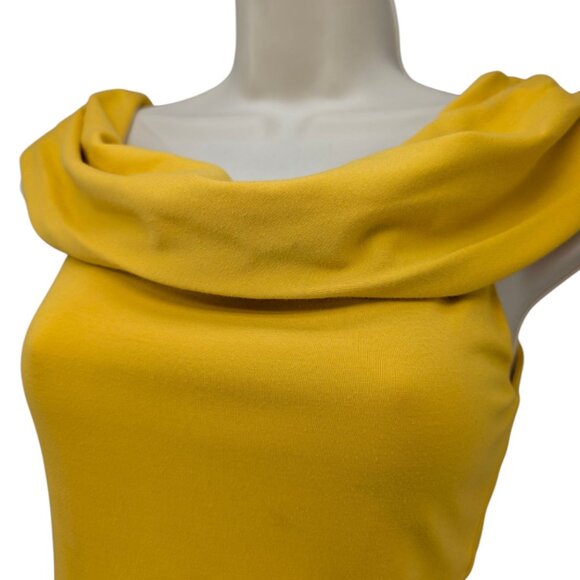 Lovers Friends Maxi Dress Marigold Gown One Shoulder Jersey Slit Bodycon Size XS - Picture 14 of 15